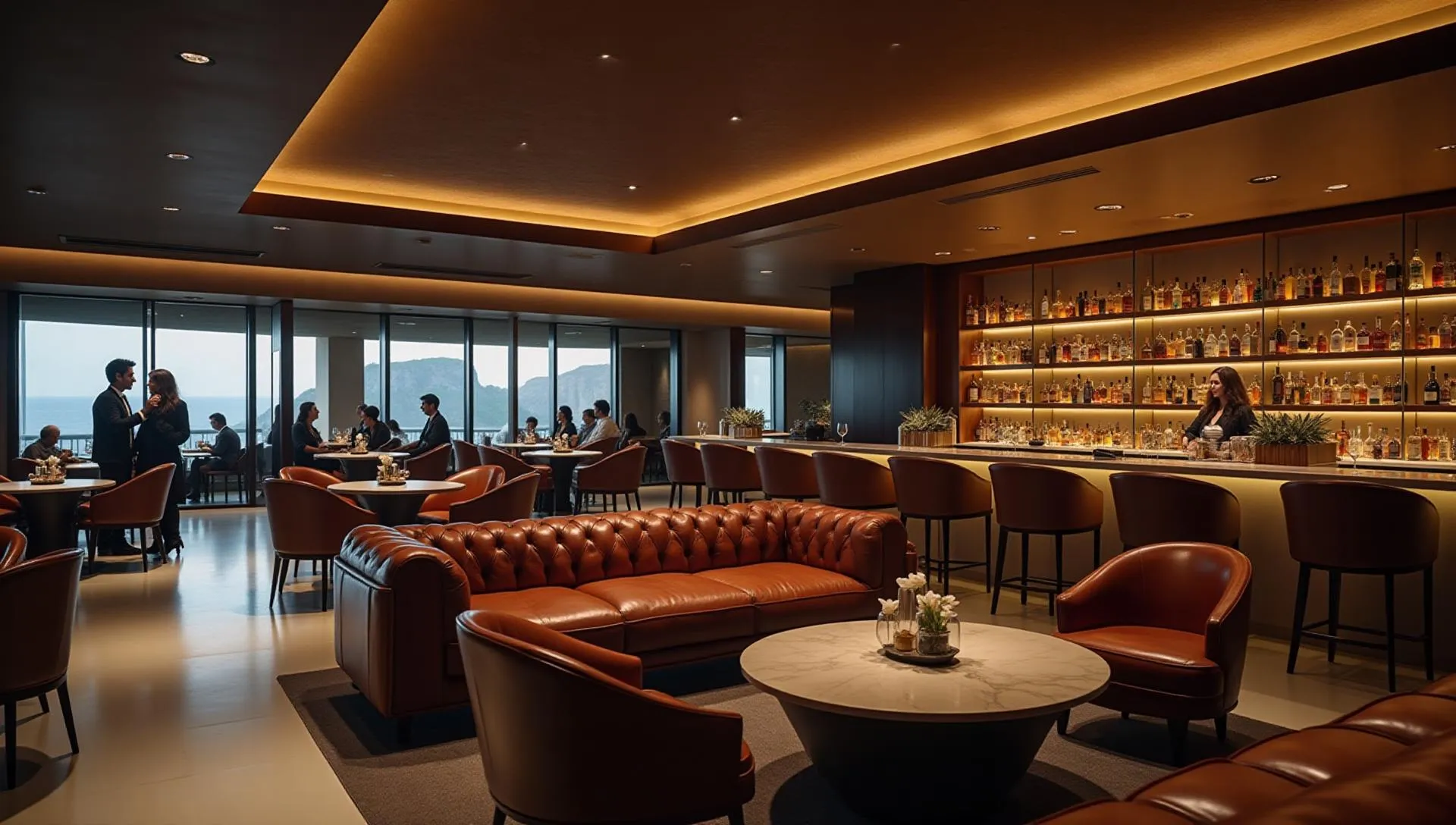 Premium venue lounge atmosphere