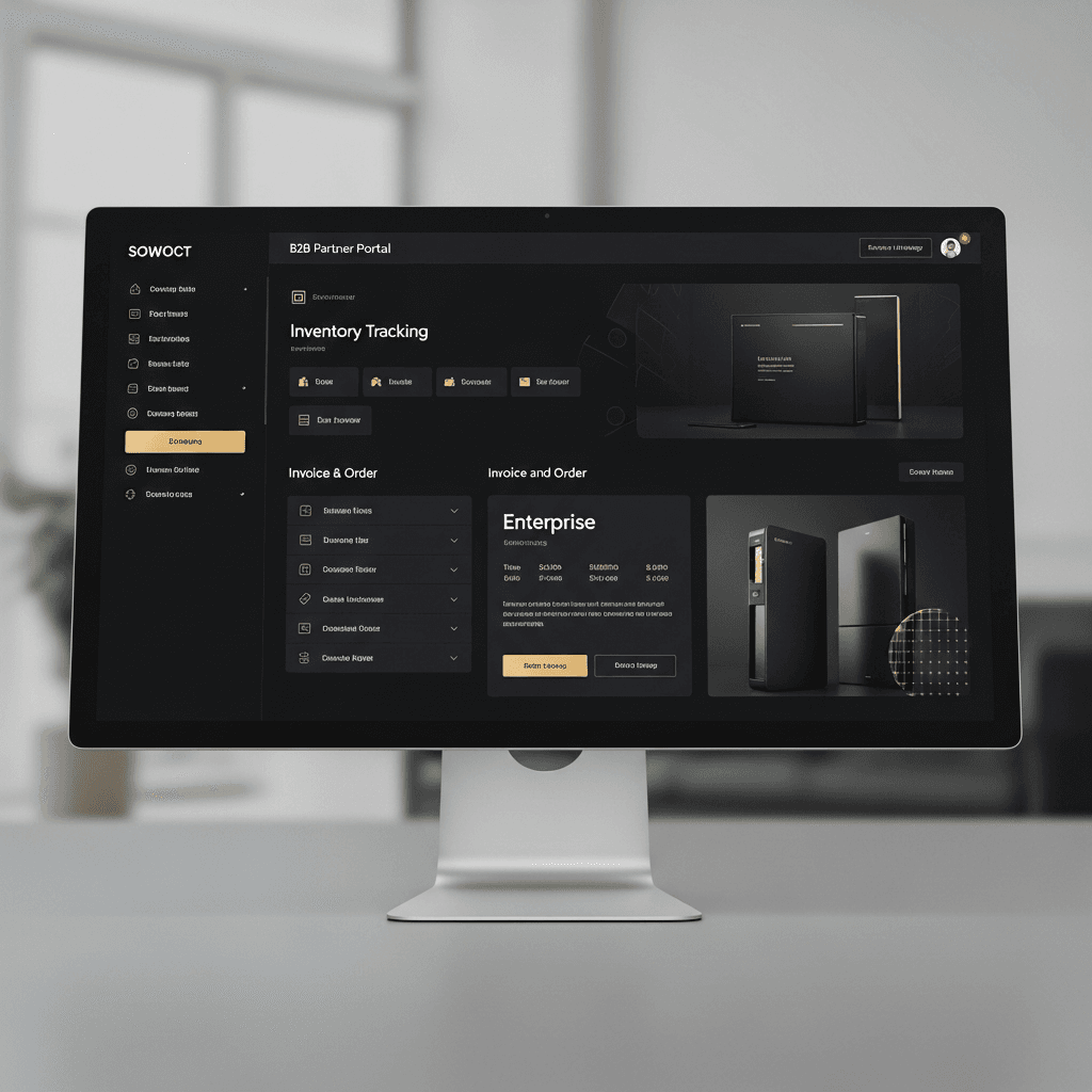 High-end B2B partner portal interface